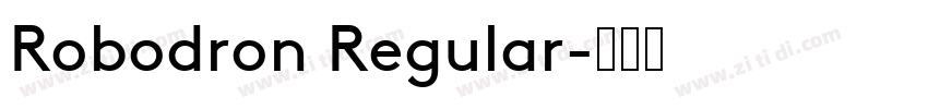 Robodron Regular字体转换